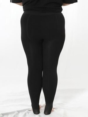 Fashion Plus Size Plain High Waist Full Length Leggings - Image 4