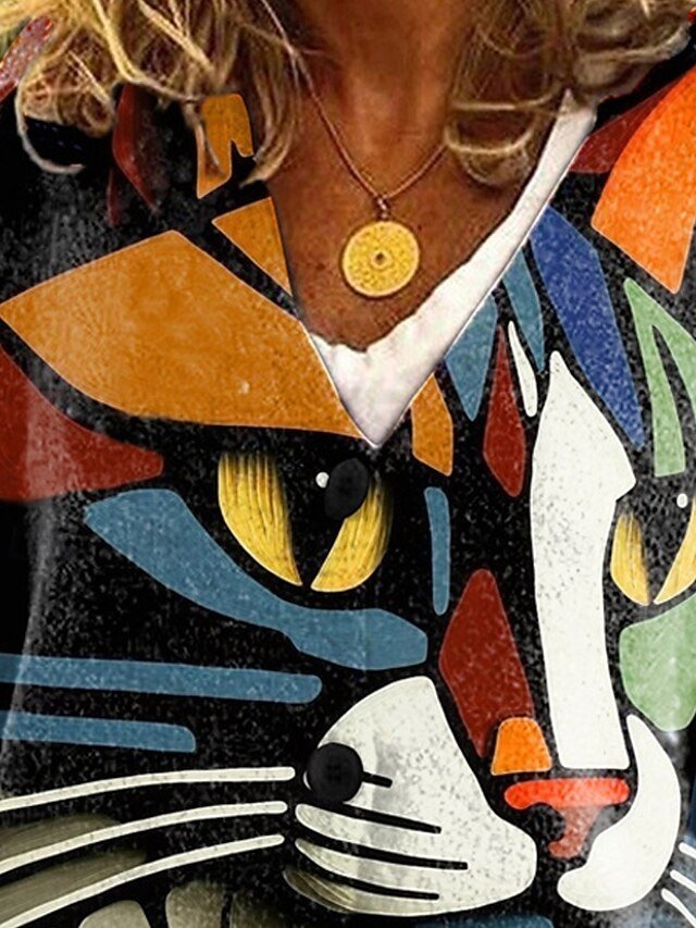 Fashion Regular Fit Animal Open Front Long Sleeve Long Knitted Cardigan - Image 2