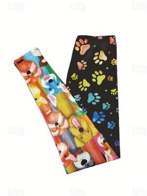 Fashion Regular Fit Animal Print High Waist Full Length Leggings - Image 3
