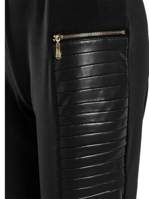 Fashion Regular Fit Colour Block High Waist Full Length Leggings - Image 7