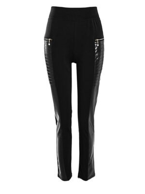Fashion Regular Fit Colour Block High Waist Full Length Leggings - Image 8