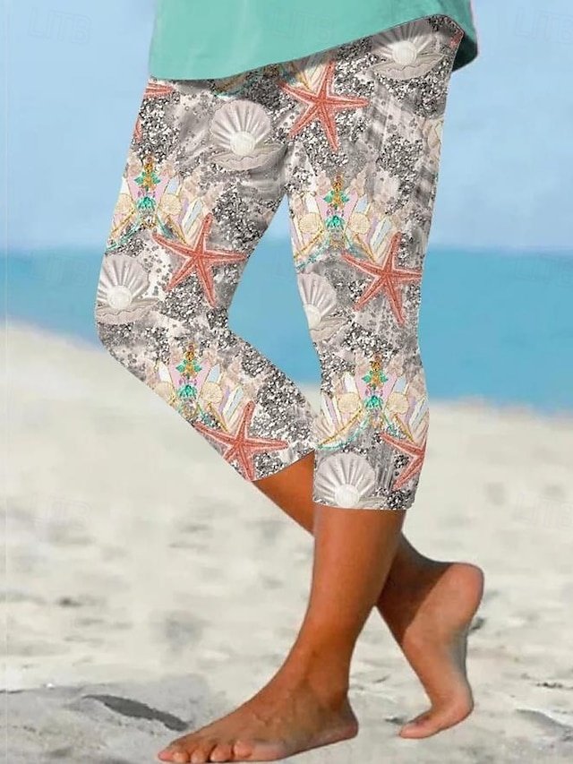 Fashion Regular Fit Floral High Waist Full Length Leggings - Image 1