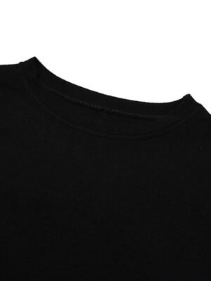 Fashion Regular Fit Geometric Striped Crew Neck Long Sleeve Mini Dress - Image 8