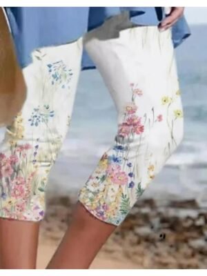 Fashion Regular Fit Graphic High Waist Full Length Leggings - Image 2
