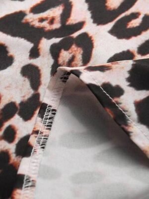Fashion Regular Fit Leopard Flower Sleeveless Midi Slip Dress - Image 11