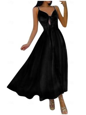 Fashion Regular Fit Leopard Flower Sleeveless Midi Slip Dress - Image 13