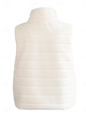 Fashion Regular Fit Patchwork Stand Collar Sleeveless Coat - Image 2