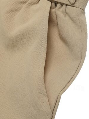 Fashion Regular Fit Plain Ankle-Length Trousers - Image 7