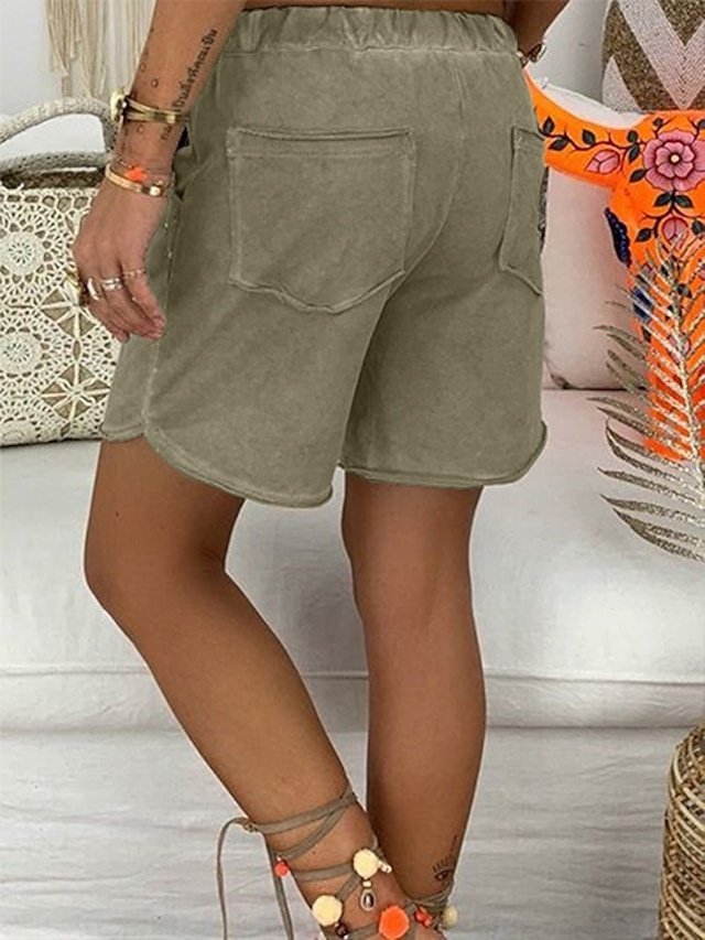 Fashion Regular Fit Plain Drawstring Bermuda Shorts - Image 2