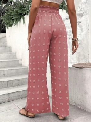 Fashion Regular Fit Plain High Waist Full Length Chinos - Image 11