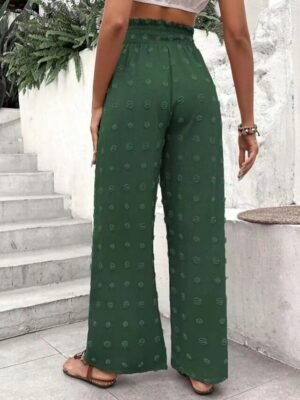 Fashion Regular Fit Plain High Waist Full Length Chinos - Image 4