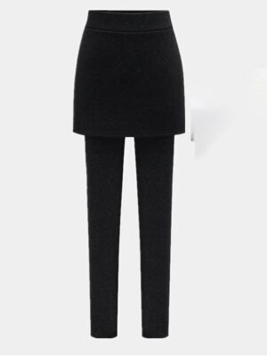 Fashion Regular Fit Plain High Waist Full Length Leggings - Image 8