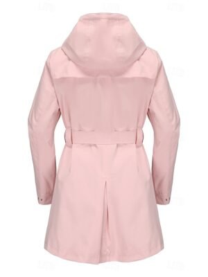 Fashion Regular Fit Plain Hooded Long Sleeve Long Coat - Image 12