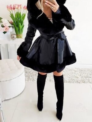 Fashion Regular Fit Plain Hooded Long Sleeve Long Coat - Image 2