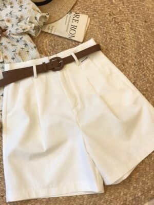 Fashion Regular Fit Plain Natural Pocket Shorts - Image 3