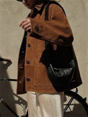 Fashion Regular Fit Plain Turndown Long Sleeve Coat - Image 2