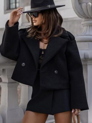 Fashion Regular Fit Solid Colour Button Long Sleeve Jacket - Image 12