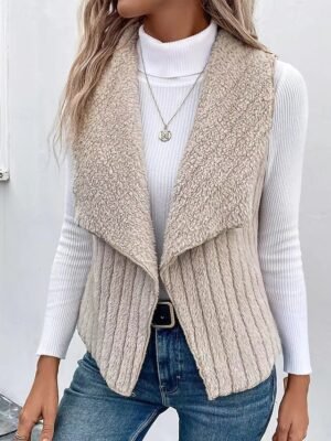 Fashion Regular Fit Solid Colour Sleeveless Outdoor Jacket - Image 1