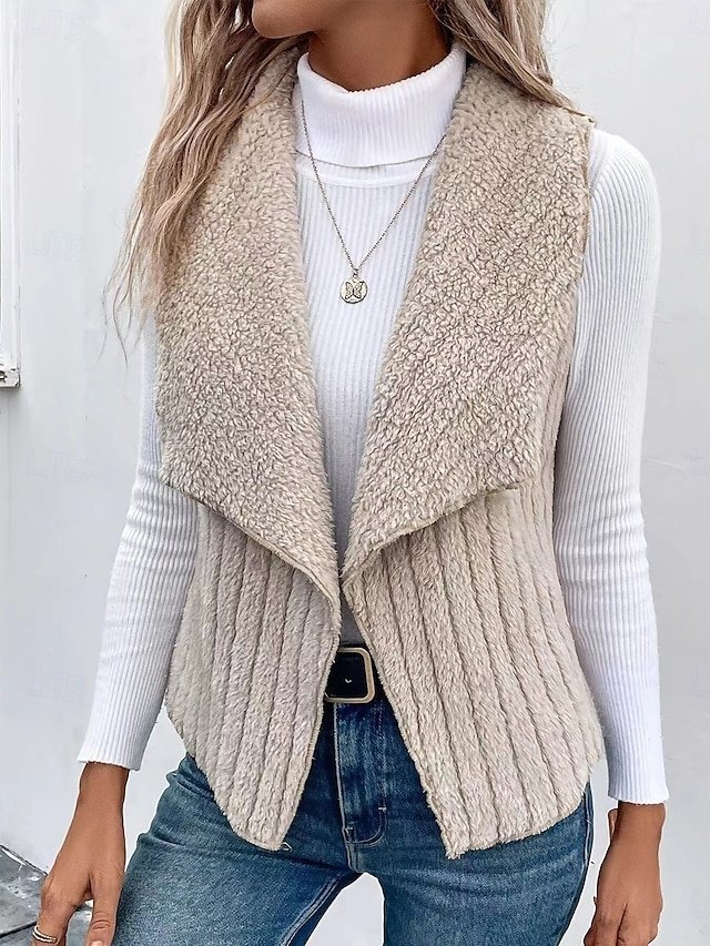 Fashion Regular Fit Solid Colour Sleeveless Outdoor Jacket - Image 1