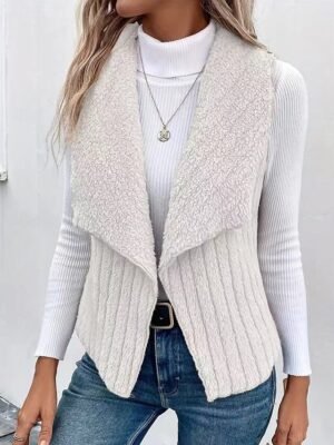 Fashion Regular Fit Solid Colour Sleeveless Outdoor Jacket - Image 4