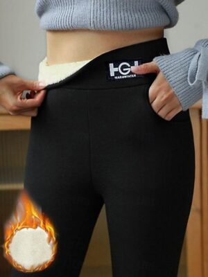 Fashion Regular Fit Solid High Waist Full Length Letter Patchwork Leggings - Image 2