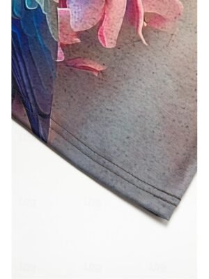 Fashion Regular Floral V Neck Short Sleeve Tops - Image 7