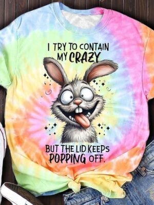 Fashion Regular Graphic Crew Neck Short Sleeve Tops - Image 1