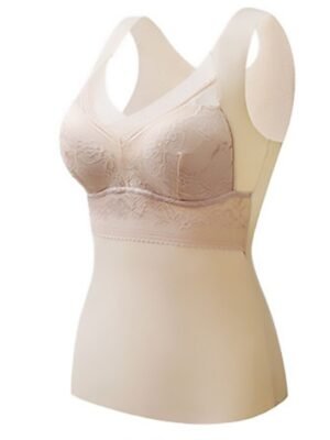 Fashion Regular Lace Patchwork V Neck Sleeveless Camisole - Image 3