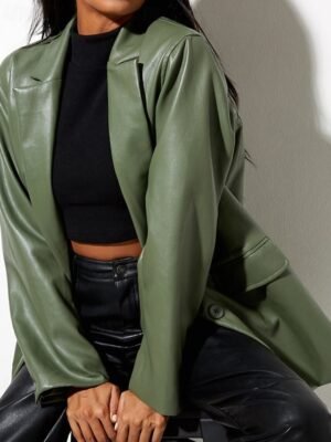Fashion Regular Plain Turndown Long Sleeve Blazer - Image 1