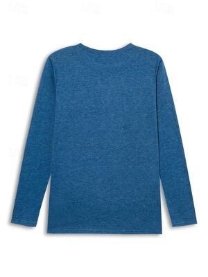 Fashion Regular Print Round Neck Long Sleeve T-Shirt - Image 8