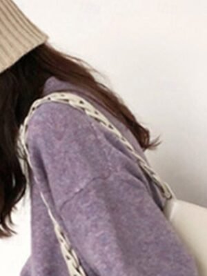 Fashion Regular Solid Crew Neck Long Sleeve Sweater - Image 12