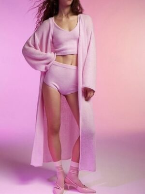 Fashion Regular Solid Open Front Long Sleeve Long Cardigan - Image 13