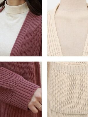 Fashion Regular Solid Open Front Long Sleeve Long Cardigan - Image 5