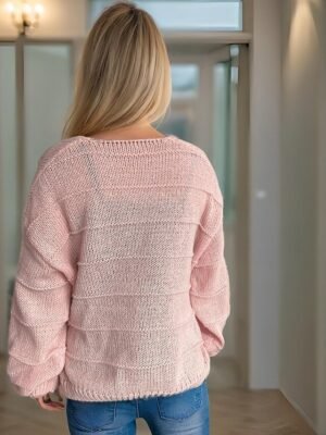 Fashion Regular Solid V Neck Long Sleeve Cardigan - Image 5