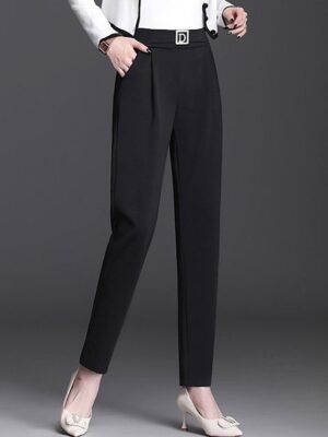 Fashion Skinny High Waist Full Length Trousers - Image 3