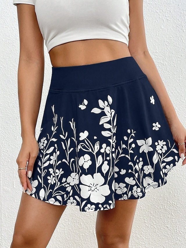 Fashion Slim Floral High Waist Mini Skirt - Image 6