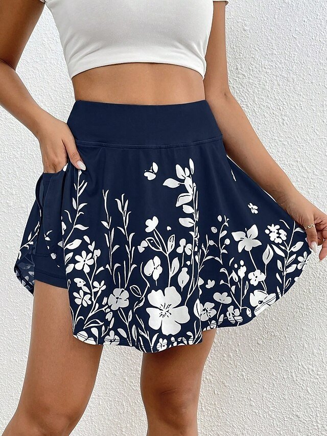 Fashion Slim Floral High Waist Mini Skirt - Image 7