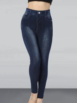 Fashion Slim Flower High Waist Cropped Ankle-Length Leggings - Image 10