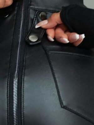 Fashion Slim Plain High Waist Pocket Ankle-Length Trousers - Image 3