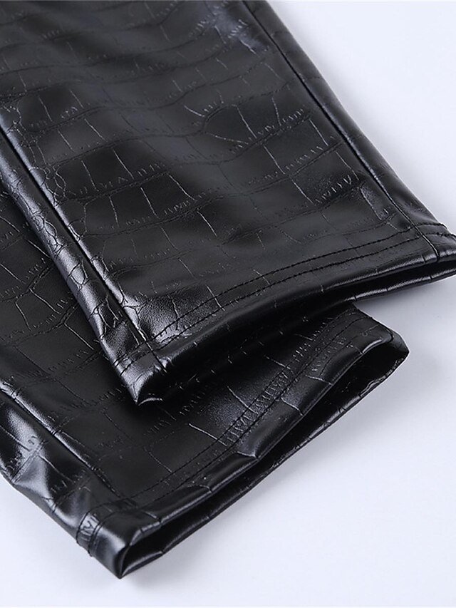 Fashion Slim Solid High Waist Full Length Trousers - Image 14