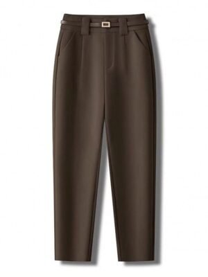Fashion Straight Flannel Full Length Trousers - Image 11