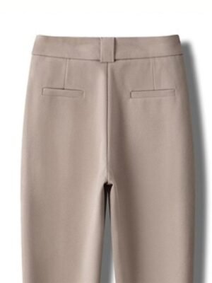 Fashion Straight Flannel Full Length Trousers - Image 2