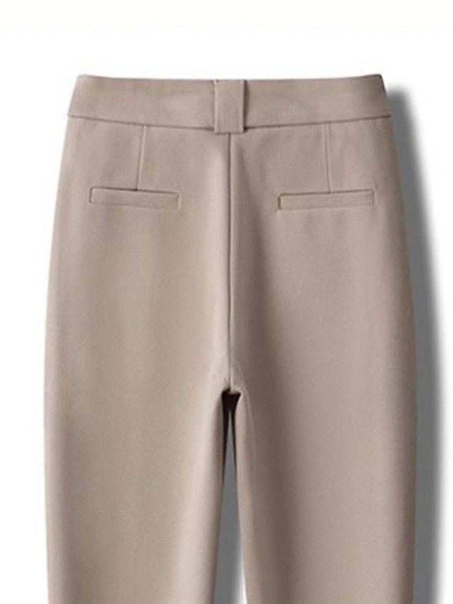 Fashion Straight Flannel Full Length Trousers - Image 2