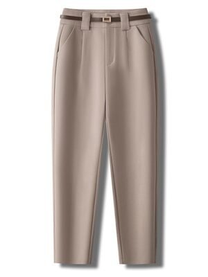 Fashion Straight Flannel Full Length Trousers - Image 4