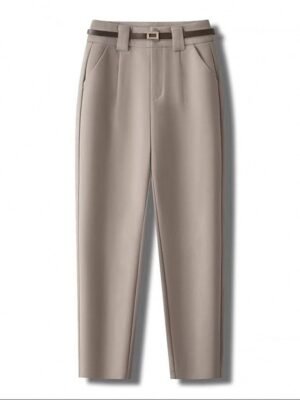 Fashion Straight Flannel Full Length Trousers - Image 9
