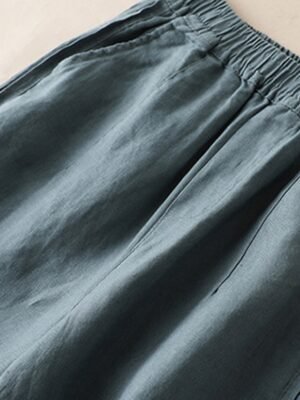 Fashion Streetwear Baggy Plain High Waist Full Length Trousers - Image 5