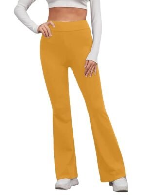 Fashion Streetwear Full Length High Waist Flare Leggings - Image 1