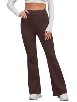 Fashion Streetwear Full Length High Waist Flare Leggings - Image 4