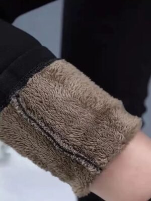 Fashion Streetwear Full Length High Waist Solid Pocket Thermal Leggings - Image 6