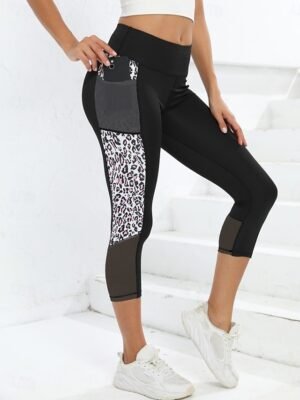 Fashion Streetwear Full Length High Waist Leopard Pocket Sweatpants - Image 7